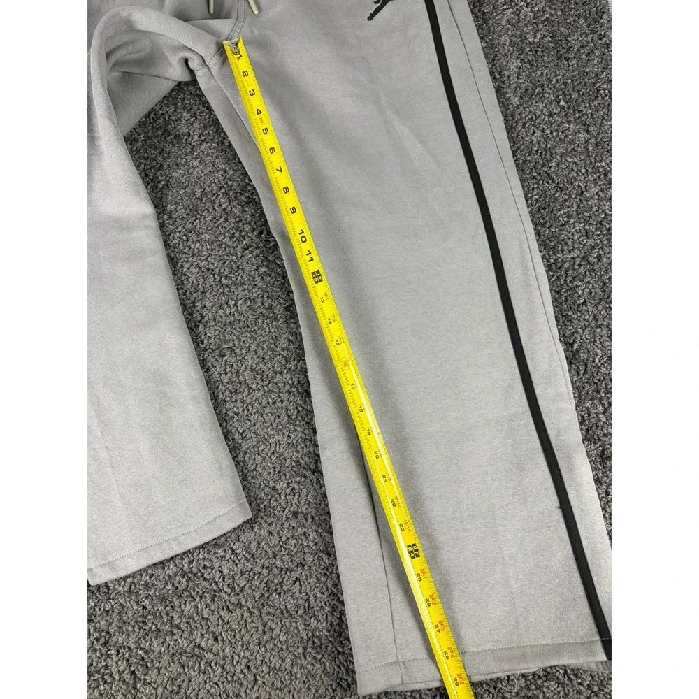 Jordan Flight Club Mens Snap Away Sweat Pants Grey Black Stripe 30x29 Jumpman